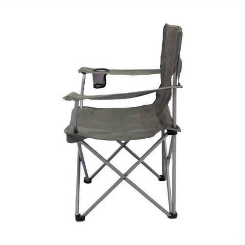 Classic Adult Folding Camp Chairs with Mesh Cup Holder, Set of 4