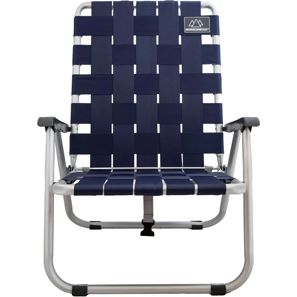 Low Webbed Beach Chair with Backpack Straps - Portable Lightweight Seating for Outdoor Adventures, Beach Days and Camping by Cad